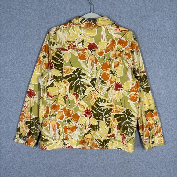 VTG Timbuktu Jacket Small Floral Cotton Stretch Maximalist Autumn Granny Cottage - Picture 9 of 10